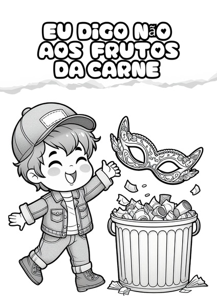 Vamos Colorir - Não aos Frutos da Carne