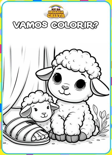 Vamos Colorir - Ovelhinhas