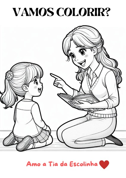 Vamos Colorir - Tia da Escolinha