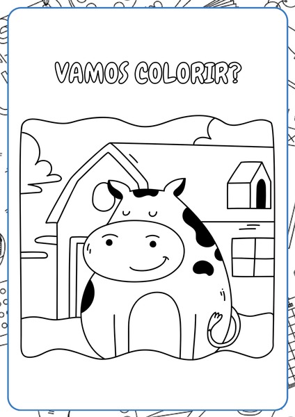 Vamos Colorir - Vaca